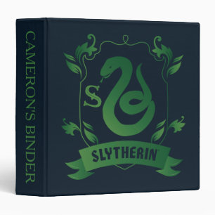 Ornate SLYTHERIN™ House Crest 3 Ring Binder