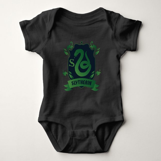 Ornate SLYTHERIN™ House Crest Baby Bodysuit (Front)