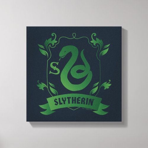 Ornate SLYTHERIN House Crest Canvas Print