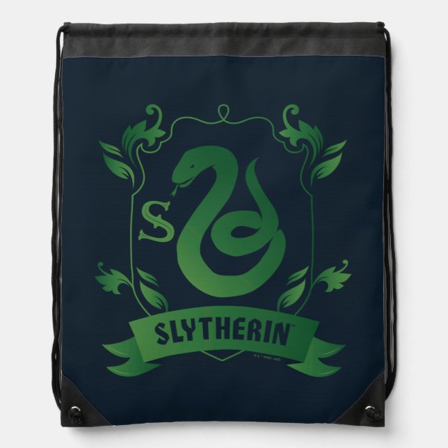 Ornate SLYTHERIN™ House Crest Drawstring Bag (Front)