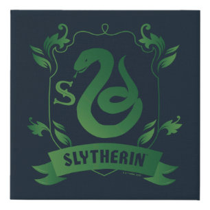 Ornate SLYTHERIN™ House Crest Faux Canvas Print