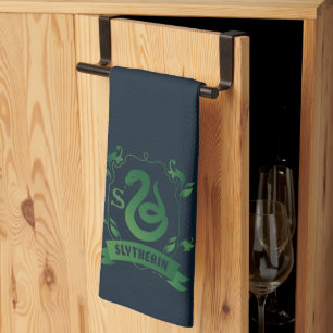 Ornate SLYTHERIN™ House Crest Kitchen Towel