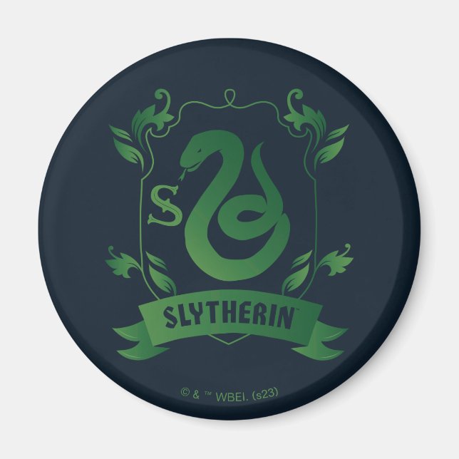 Ornate SLYTHERIN™ House Crest Magnet (Front)