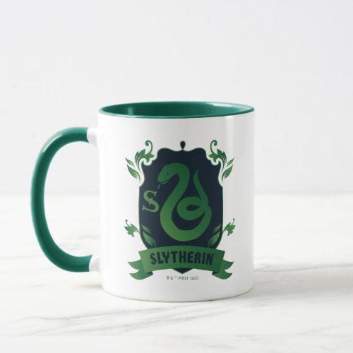 Ornate SLYTHERINâ House Crest Mug