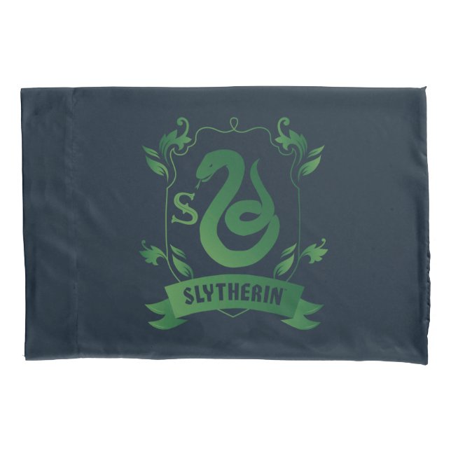 Ornate SLYTHERIN™ House Crest Pillow Case (Front)