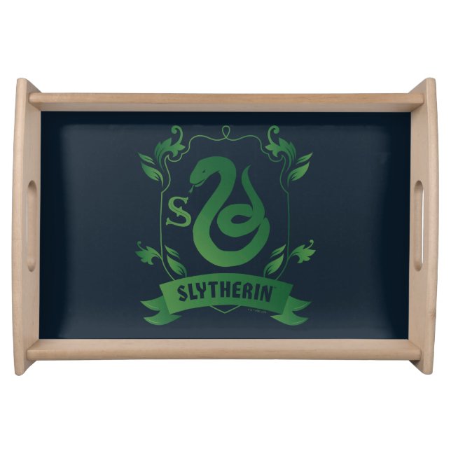 Ornate SLYTHERIN™ House Crest Serving Tray (Front)