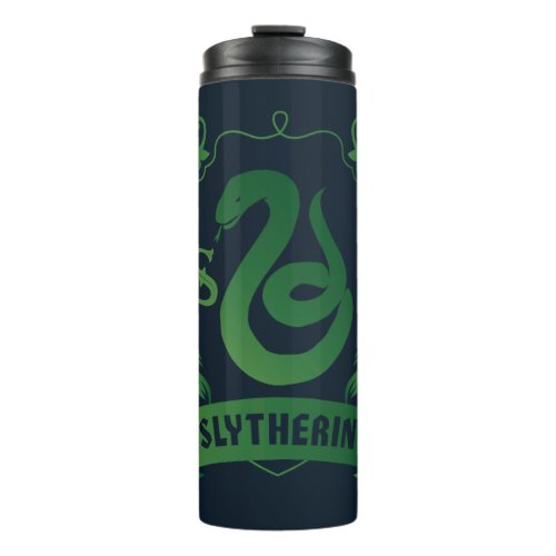 Ornate SLYTHERIN House Crest Thermal Tumbler