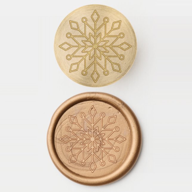 Ornate Snowflake  Wax Seal Stamp (Stamped)