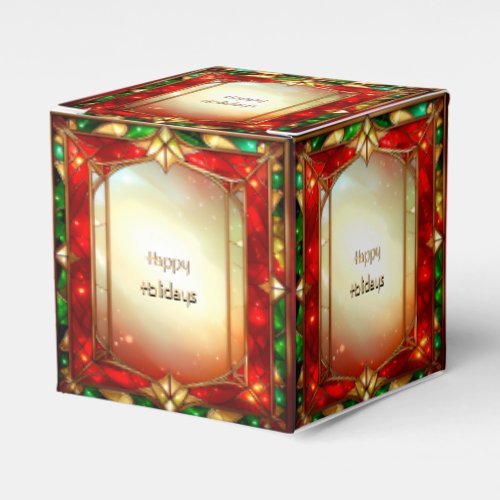 Ornate Stained Glass Holiday Favor Box