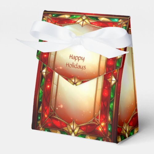 Ornate Stained Glass Holiday Favor Box