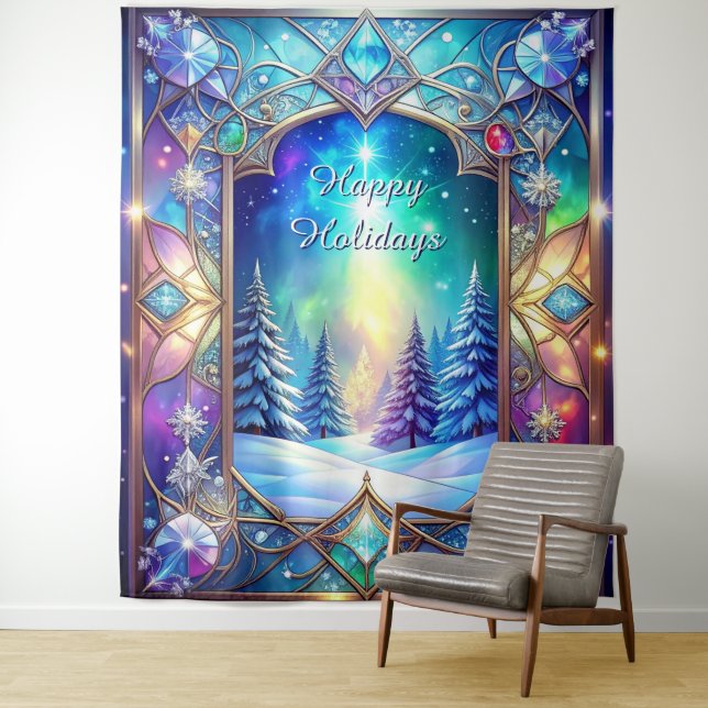 Ornate Stained Glass Pattern Backdrop (In Situ)