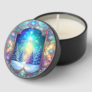 Ornate Stained Glass Pattern Mini Candle Favors