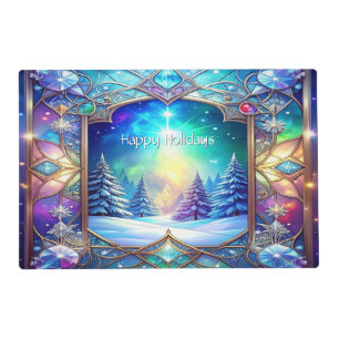 Ornate Stained Glass Pattern Paper Placemat