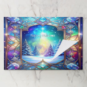 Ornate Stained Glass Pattern Tearaway Placemat