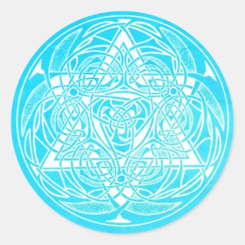 Ornate Star Of David Classic Round Sticker by Cardgallery at Zazzle