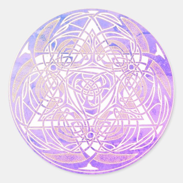 Ornate Star of David Jewish  Classic Round Sticker (Front)