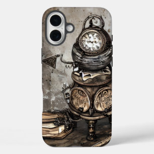 Ornate Steampunk Cauldron Spellbooks and Clocks iPhone 16 Plus Case