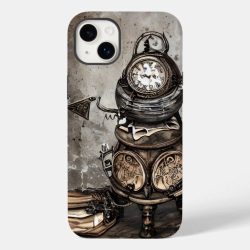 Ornate Steampunk Cauldron  Spellbooks and Clocks Case_Mate iPhone 14 Plus Case
