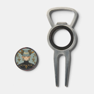 Ornate Steampunk Fantasy Anime Girl Divot Tool