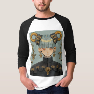 Ornate Steampunk Fantasy Anime Girl T-Shirt