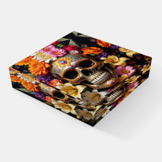 Ornate Sugar Skull Paperweight