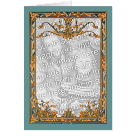 Ornate Swirl Design Photo Card (Front)