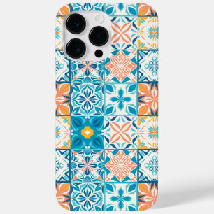 Ornate tiles in blue and orange Case-Mate iPhone 14 pro max case