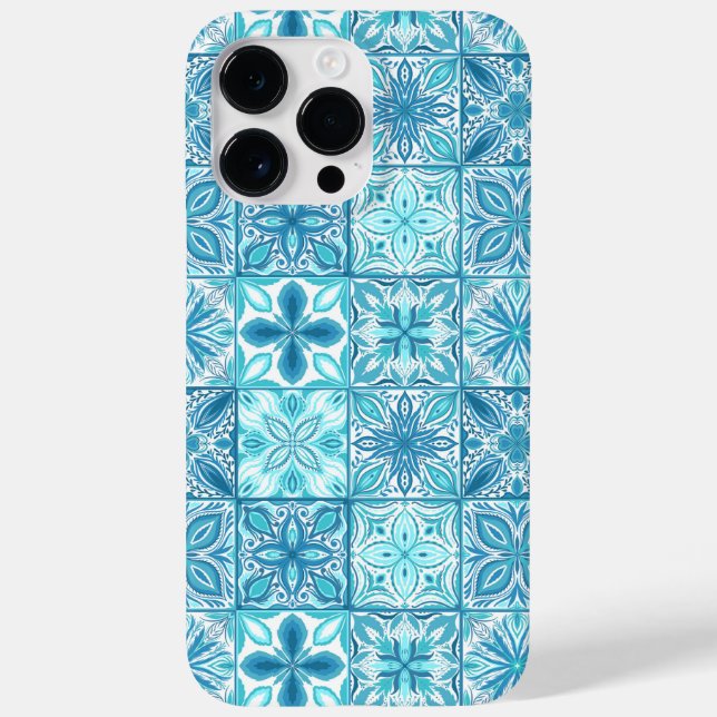 Ornate tiles in blue and white Case-Mate iPhone case (Back)