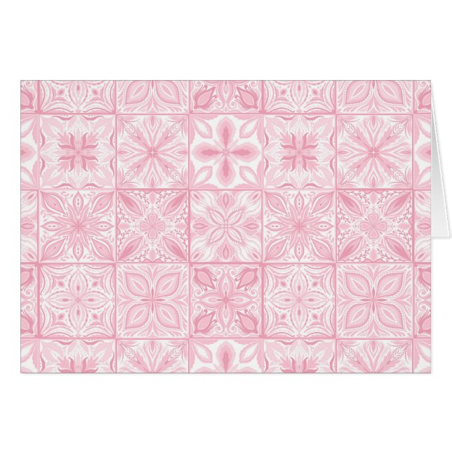 Ornate tiles in pink  (Front Horizontal)