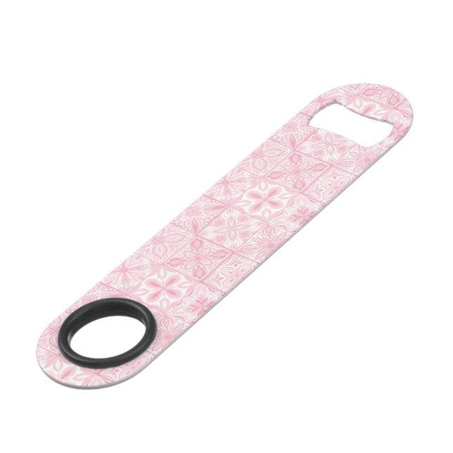 Ornate tiles in pink  bar key (Front Angled)