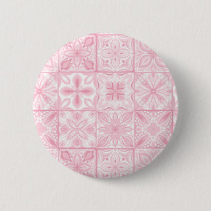 Ornate tiles in pink button