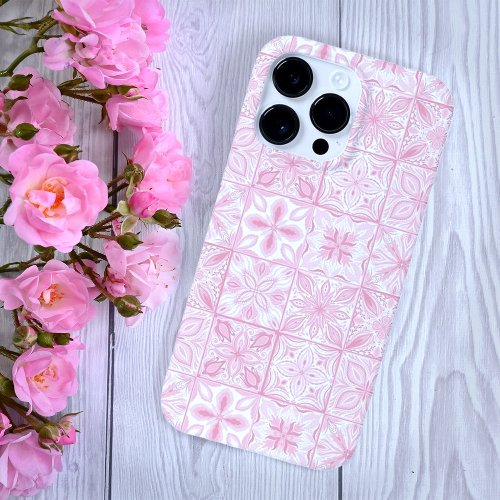 Ornate tiles in pink  Case_Mate iPhone 14 pro max case