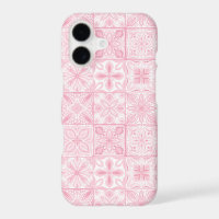 Ornate tiles in pink
