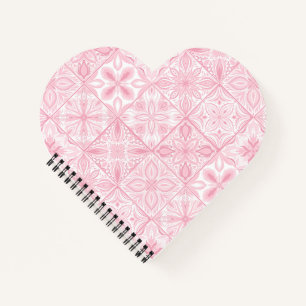 Ornate tiles in pink notebook