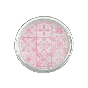 Ornate tiles in pink ring