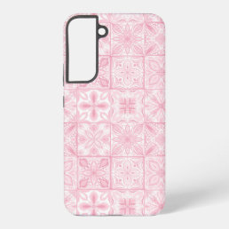 Ornate tiles in pink  samsung galaxy s22+ case