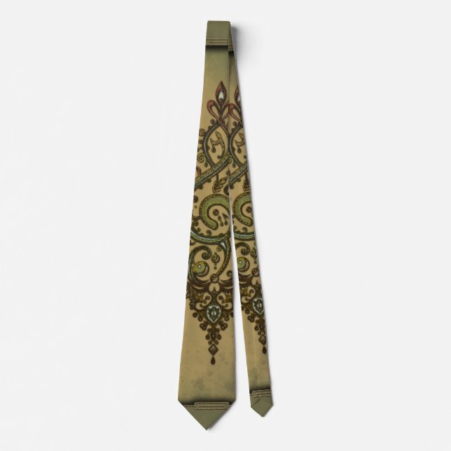 Ornate Treble Clef Neck Tie (Front)