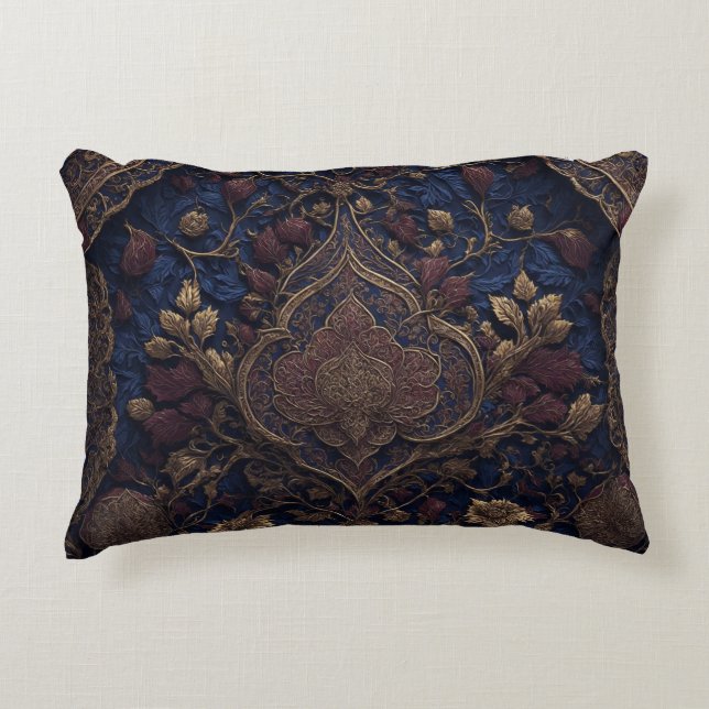 Ornate Turkish Pattern Throw Pillow (Front)