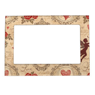 Ornate Victorian Cupid Valentine Romance Magnetic Frame