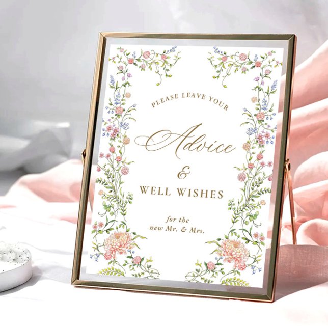Ornate Victorian Grace Floral Advice & Wishes Sign (Creator Uploaded)