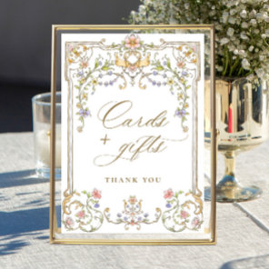 Ornate Victorian Grace Floral Cards and Gifts Sign