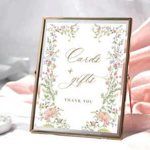 Ornate Victorian Grace Floral Cards and Gifts Sign