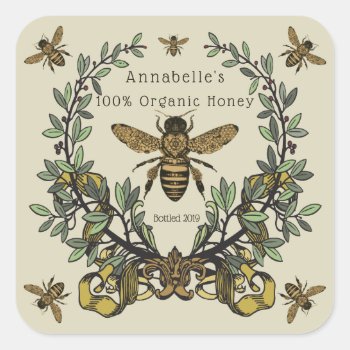 Ornate Victorian Honey Label Personalize by GardenGuerilla at Zazzle