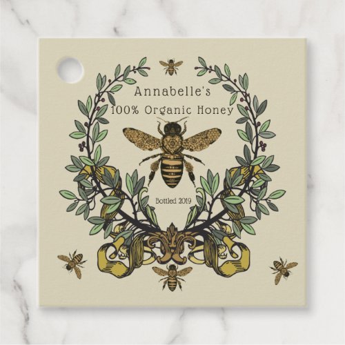 Ornate Victorian Honey Personalize Favor Tags