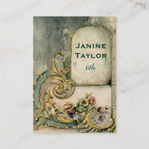 Ornate Victorian Scroll Window Business Card
