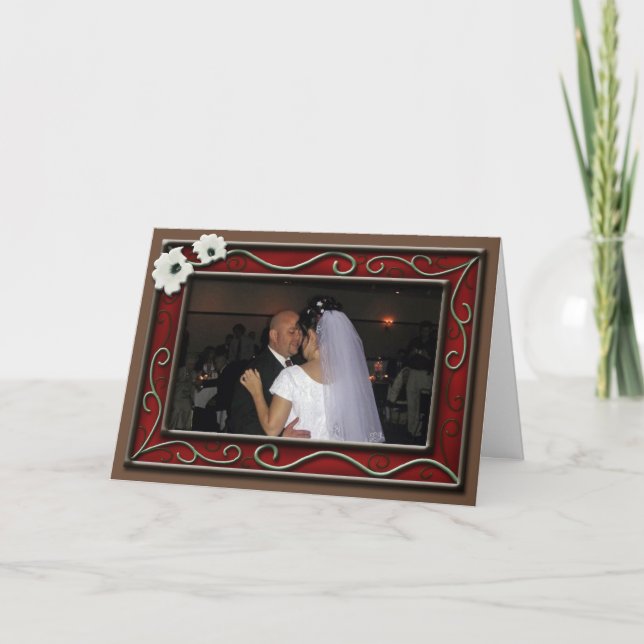 Ornate Vines Photo Frame ~ Valentine's Day Card (Front)