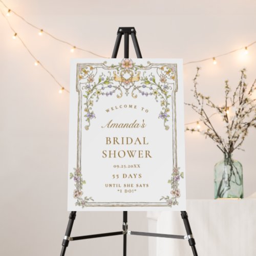 Ornate Vintage Frame Bohemian Bridal Shower Foam Board