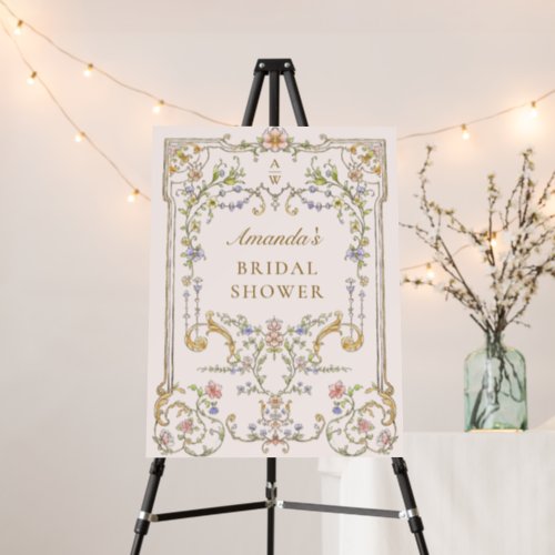 Ornate Vintage Frame Bohemian Bridal Shower Foam Board