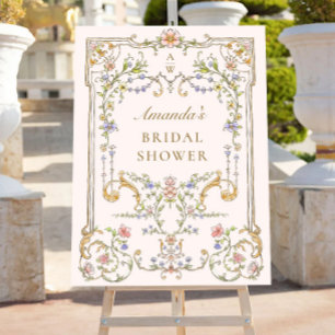 Ornate Vintage Frame Bohemian Bridal Shower Foam Board