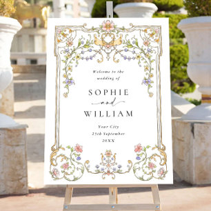 Ornate Vintage Frame Bohemian  WELCOME Wedding Foam Board